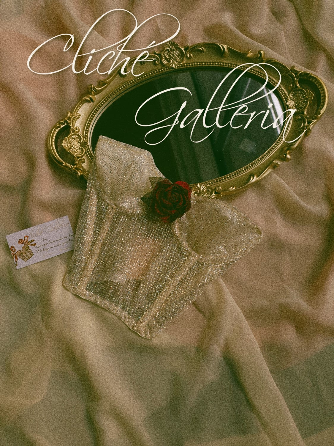 Rosemary - Sunbeam Glittery Lace Sangria Rose Bustier