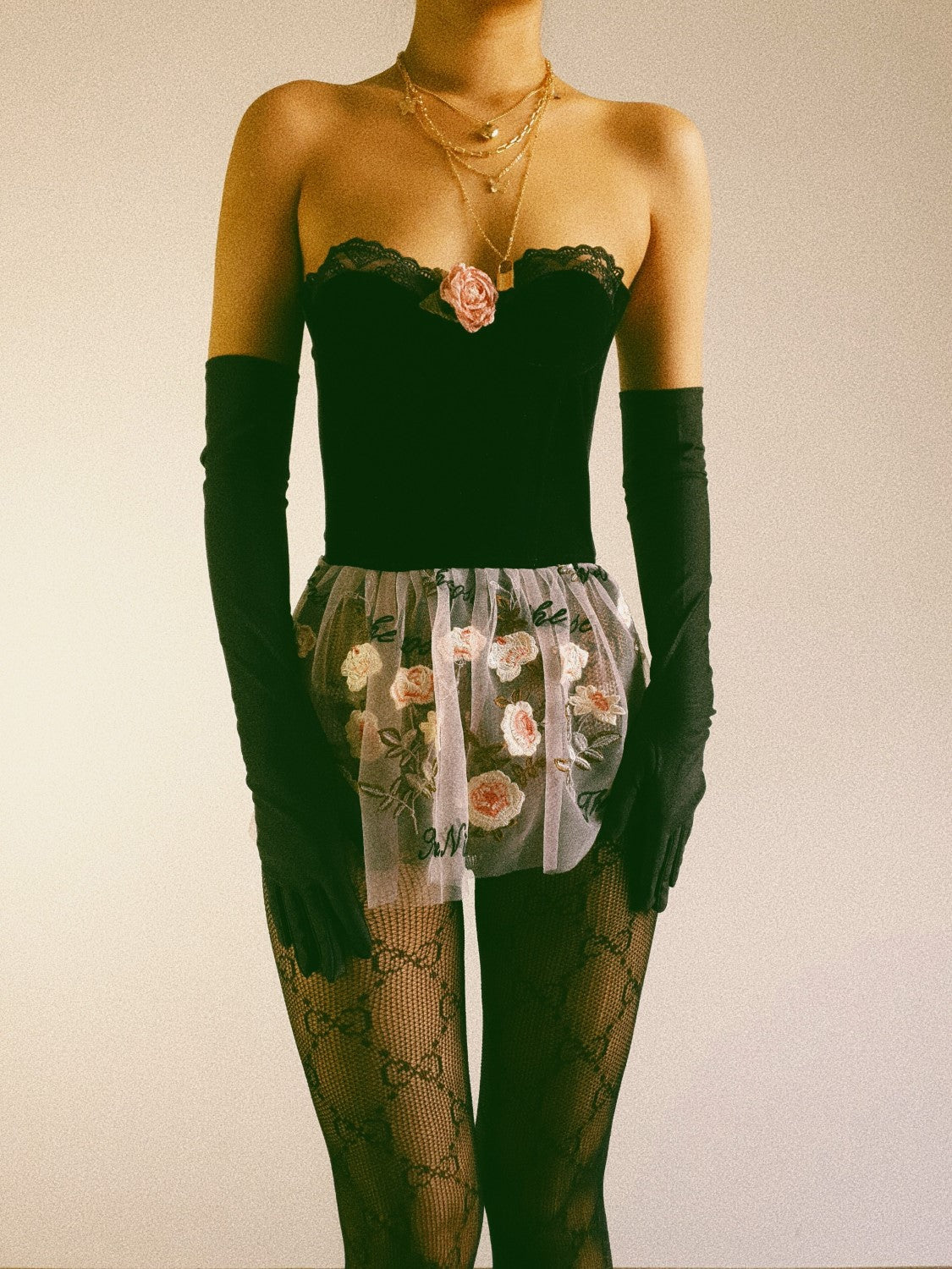 Meredith - The Nightingale and The Rose Velvet Bustier Dress