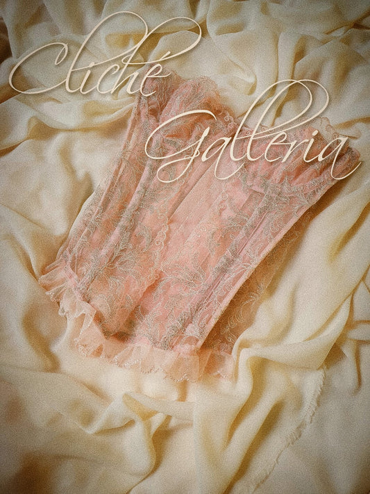 Elsa - Lily Flower Glitter Lace Bustier