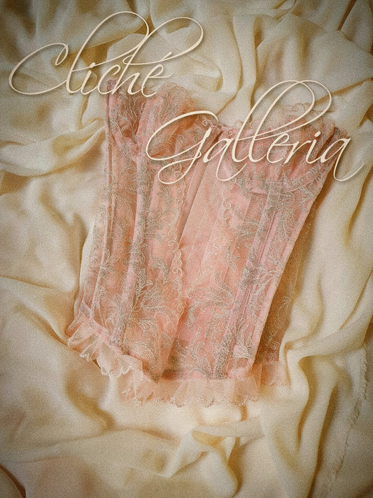 Elsa - Lily Flower Glitter Lace Bustier