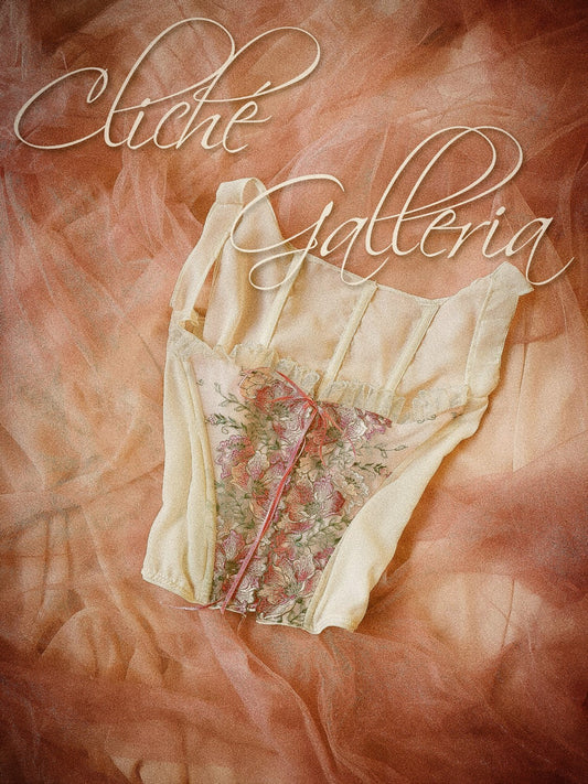 Veronica - Mauve Confederate Rose Cream Bustier